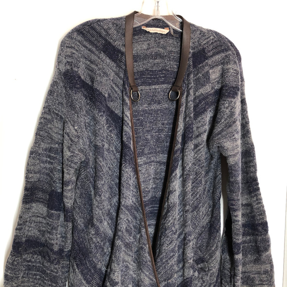 Soft Surroundings Long Wool Blend Wrap Duster Coat Wrap Size M Western - Picture 4 of 9